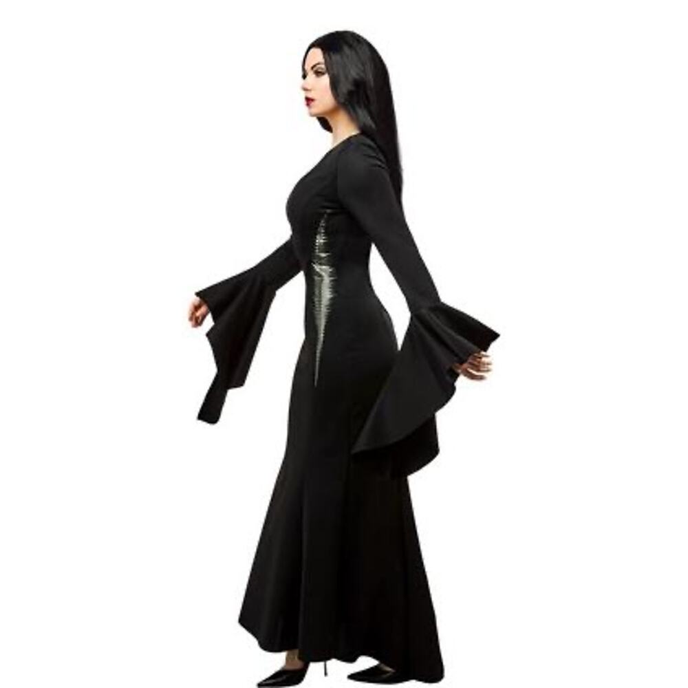 New Wednesday Nevermore Academy Morticia Addams Halloween Costume women’s medium - Picture 3 of 8